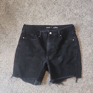 Black Denim Cutoff Shorts